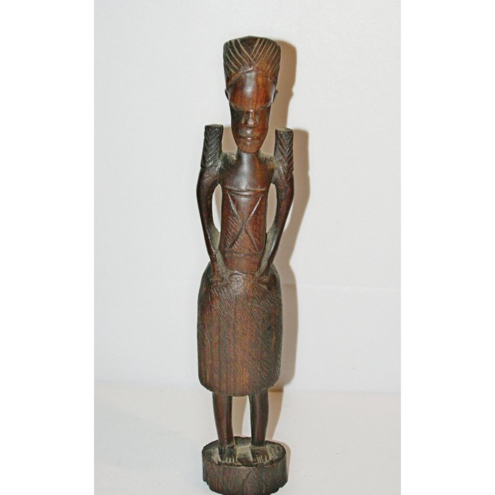 Vintage Large Tribal Warrior Art Handcrafted From Tanzania